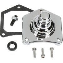 Tapa final de solenoide con botón de arranque — 12V, Solo compatible con arrancadores Spyke, cromado