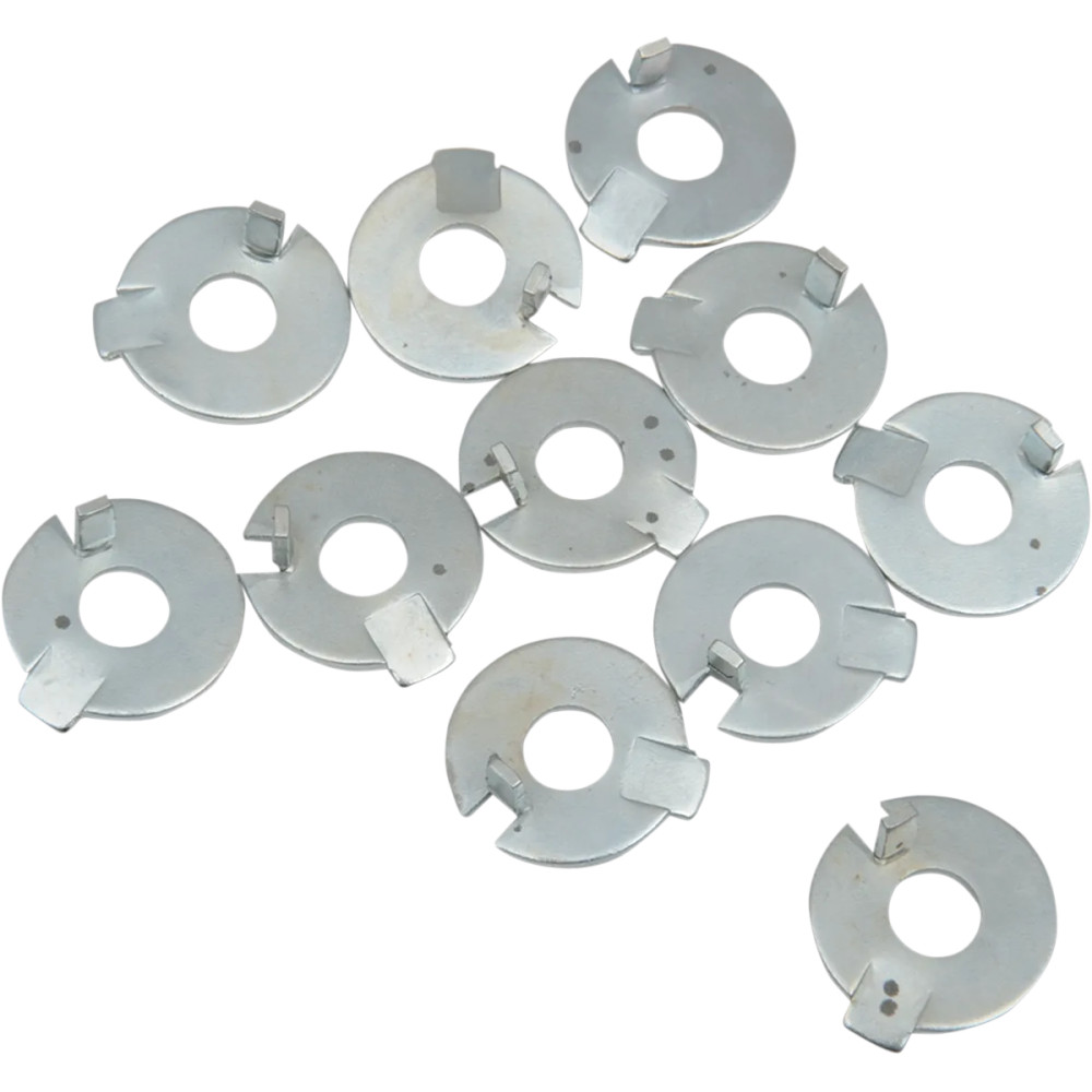 Starter Shaft Lock Washers — 10-pack, silver, fits late 1990 models
