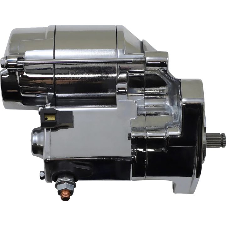 Starter Motor — 12V, 1.2 kW, Chrome