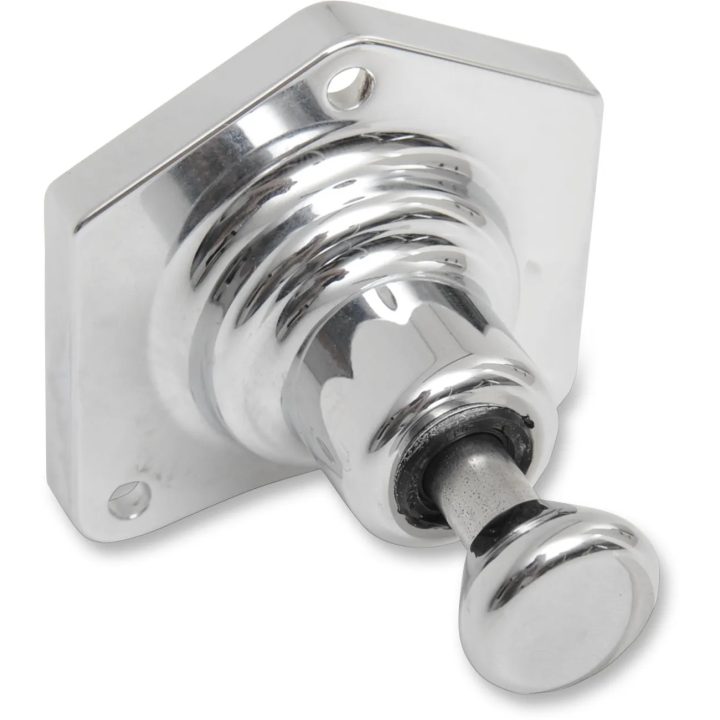 Solenoid End Cover with Starter Button — 1.6 kW, 1.8 kW, Chrome