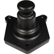 Solenoid End Cover with Starter Button — Black, Billet Aluminum, 2.0 kW
