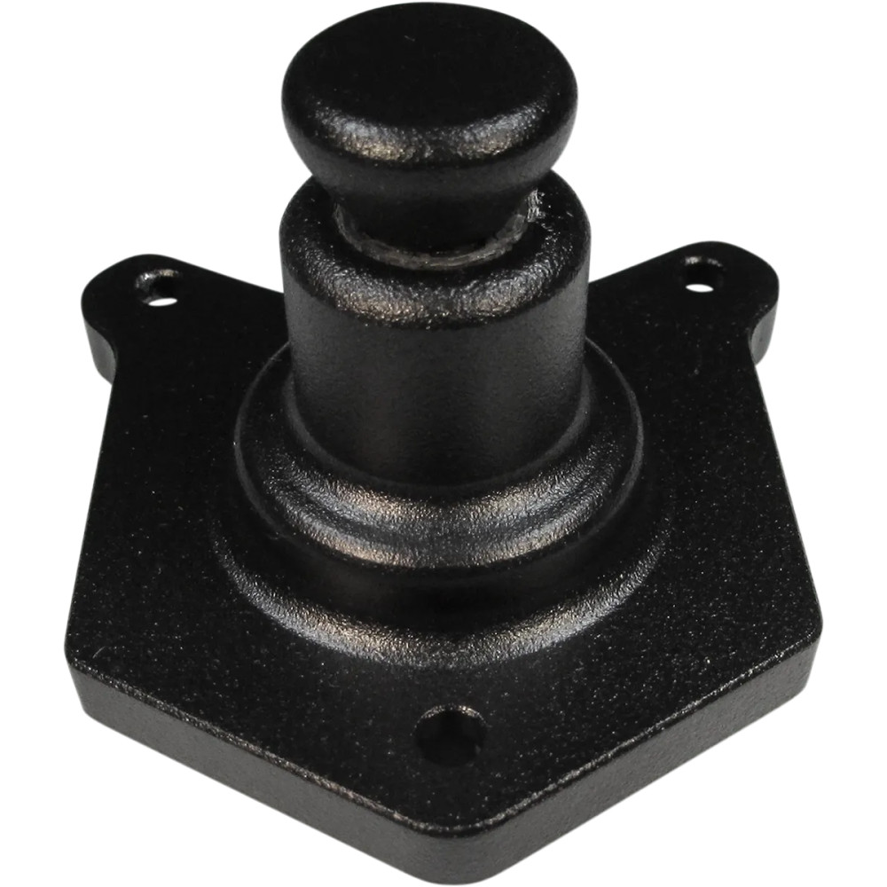 Solenoid End Cover with Starter Button — Black, Billet Aluminum, 2.0 kW