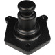 Solenoid End Cover with Starter Button — Black, Billet Aluminum, 2.0 kW