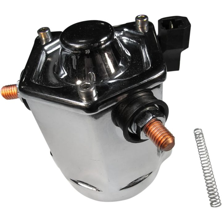 Loaded Starter Solenoid Body — 12V, Chrome