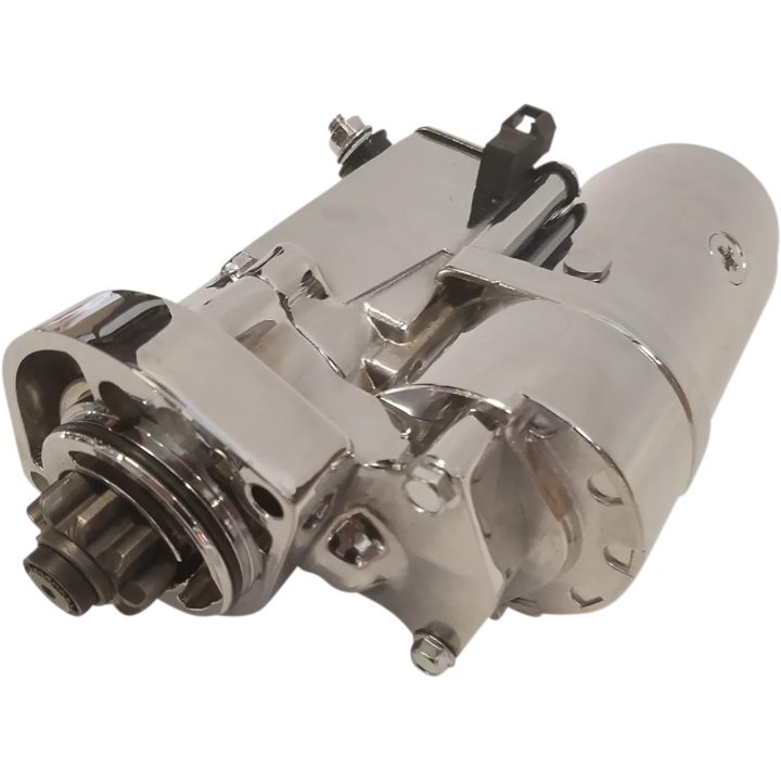 2.0 kW Starter Motor — 12V, Chrome, spacer required for '99–'06 FLT