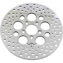 Polished Stainless Steel Drilled Brake Rotor — 300 mm (11.8 in)
