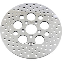 Polished Stainless Steel Drilled Brake Rotor — 300 mm (11.8 in)