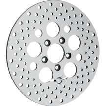 Polished Stainless Steel Drilled Brake Rotor — 300 mm (11.8 in)