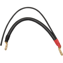 Battery Cable with Auxiliary Wire — 4 AWG, 10" (254 mm), Black