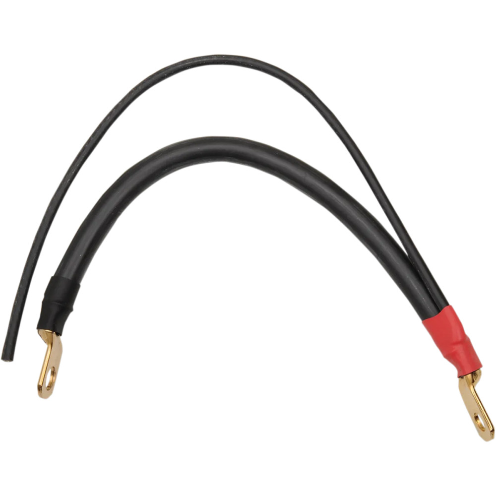 Battery Cable with Auxiliary Wire — 4 AWG, 10" (254 mm), Black