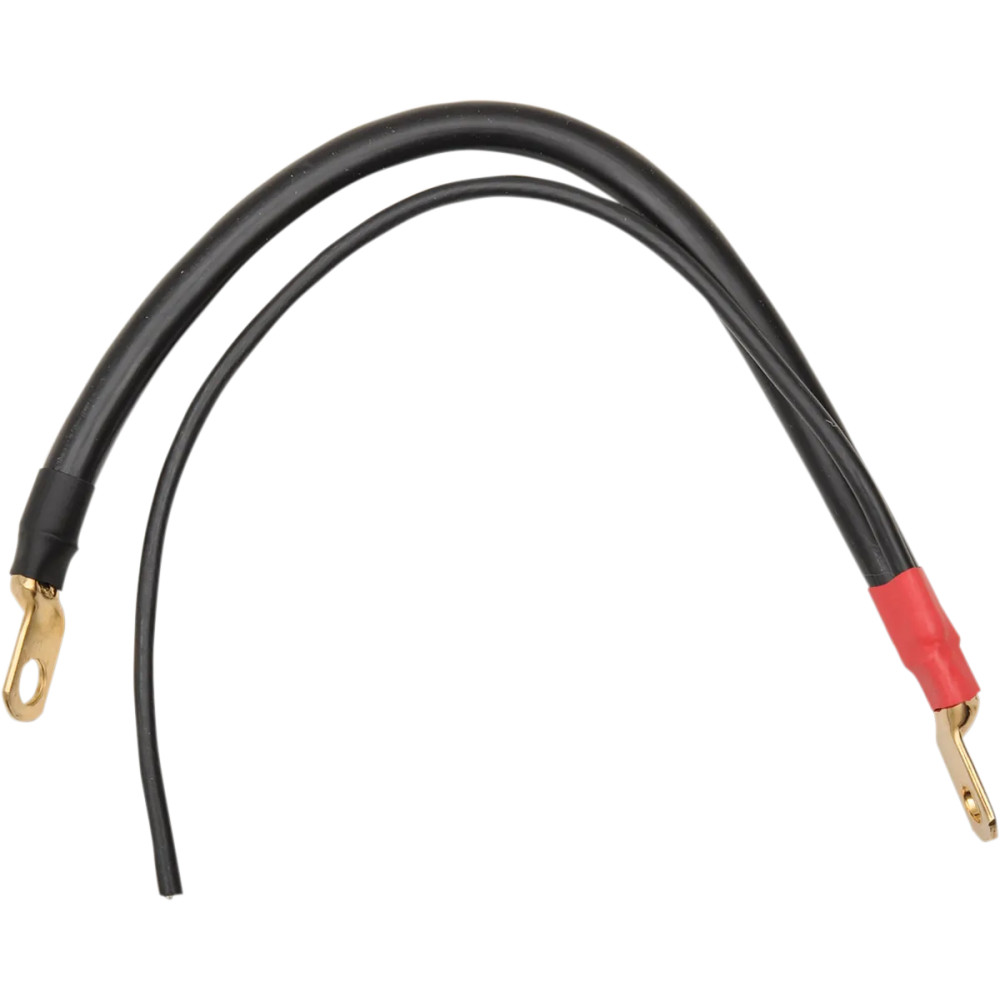 Battery Cable with Auxiliary Wire — 4 AWG, 12" (30.5 cm), Black