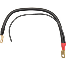 Battery Cable with Auxiliary Wire — 4 AWG, 35.5 cm (14"), Black