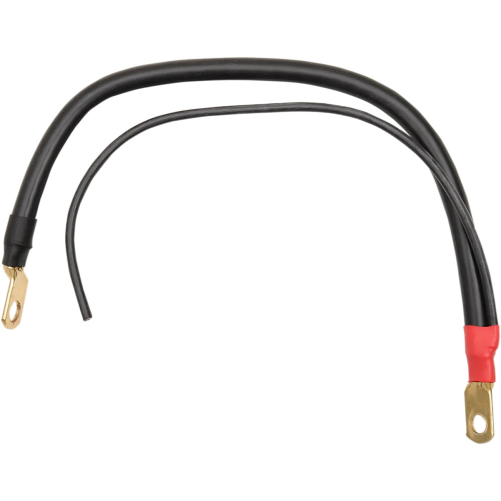 Battery Cable with Auxiliary Wire — 4 AWG, 35.5 cm (14"), Black