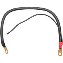 Battery Cable with Auxiliary Wire — 4 AWG, 18" (45.5 cm), Black