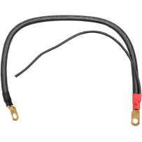Battery Cable with Auxiliary Wire — 4 AWG, 18" (45.5 cm), Black