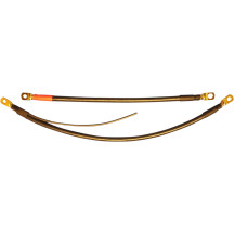 Battery Cable Kit — 4 AWG, 43 cm (17"), Ring Terminal, Black