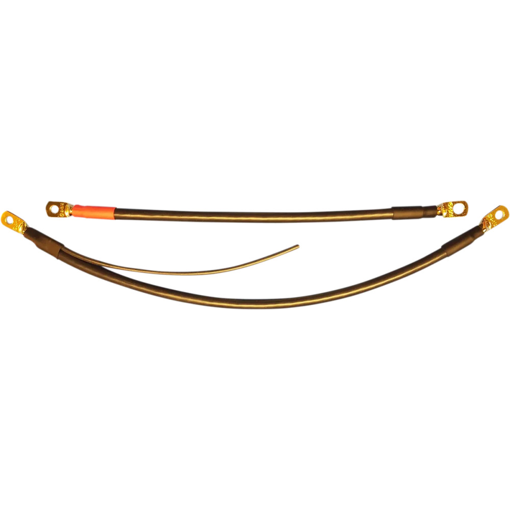Battery Cable Kit — 4 AWG, 43 cm (17"), Ring Terminal, Black