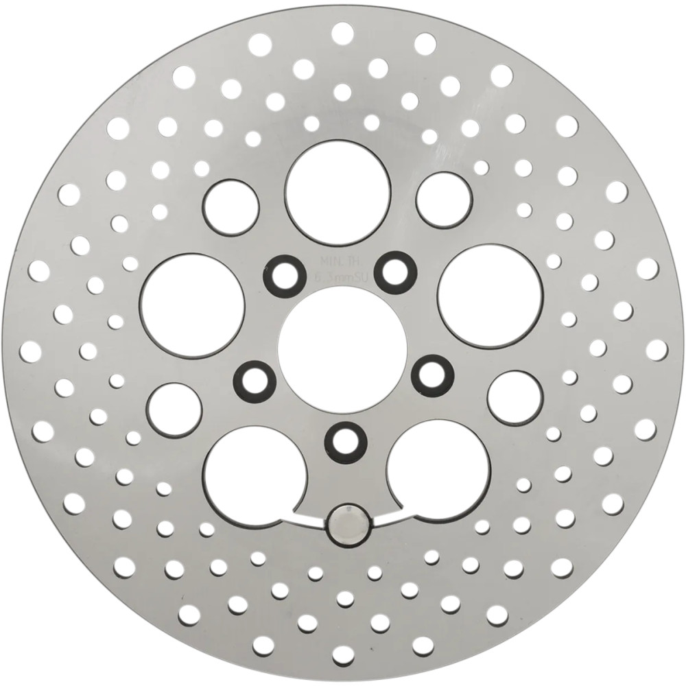 Stainless Steel Drilled Brake Rotor — 300 mm, ground finish