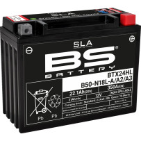 SLA Factory- Activated AGM Maintenance-Free Battery — 12V 22.1Ah, 350A CCA, BTX24HL, Black