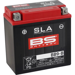 SLA Factory- Activated AGM Maintenance-Free Battery — 12V 22.1Ah, 350A CCA, BTX24HL, Black