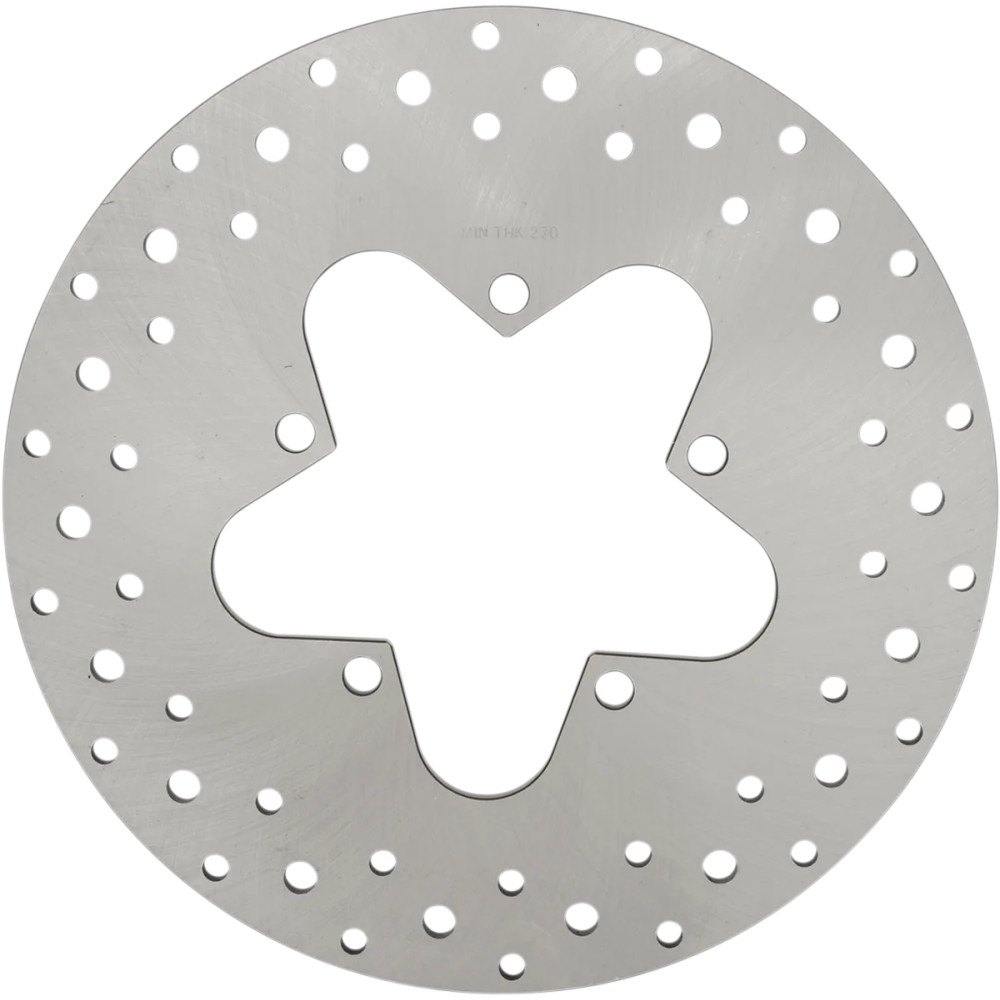 Stainless Steel Drilled Brake Rotor — 292 mm (11.5"), ground finish