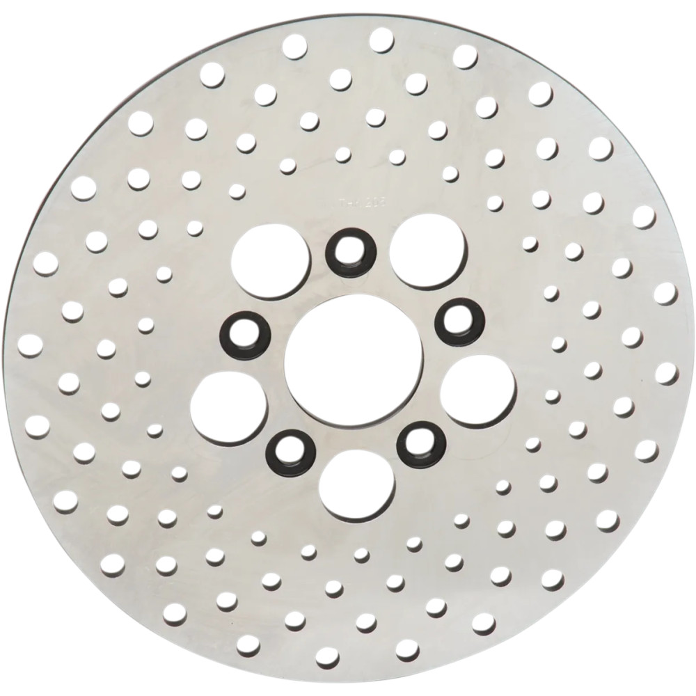 Brake Rotor Shovelhead — 254 mm (10"), Drilled, Silver