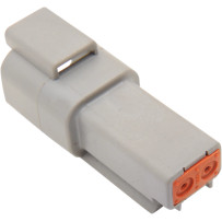 Deutsch DT Sealed Connector Component — Male, 2-pin, Gray