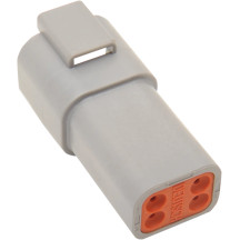 Componente de conector sellado Deutsch DT — 4 pines macho, gris