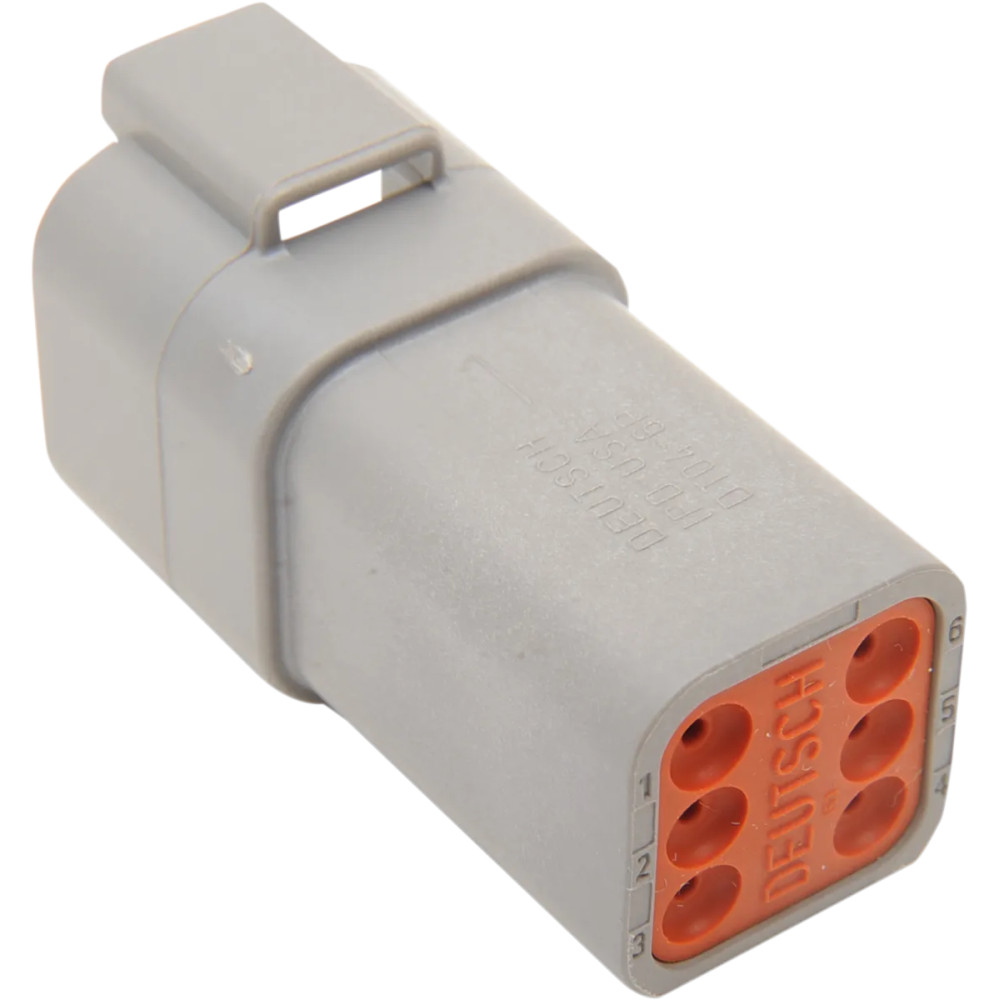 Deutsch DT Sealed Connector Component — 6-pin, Male, Gray