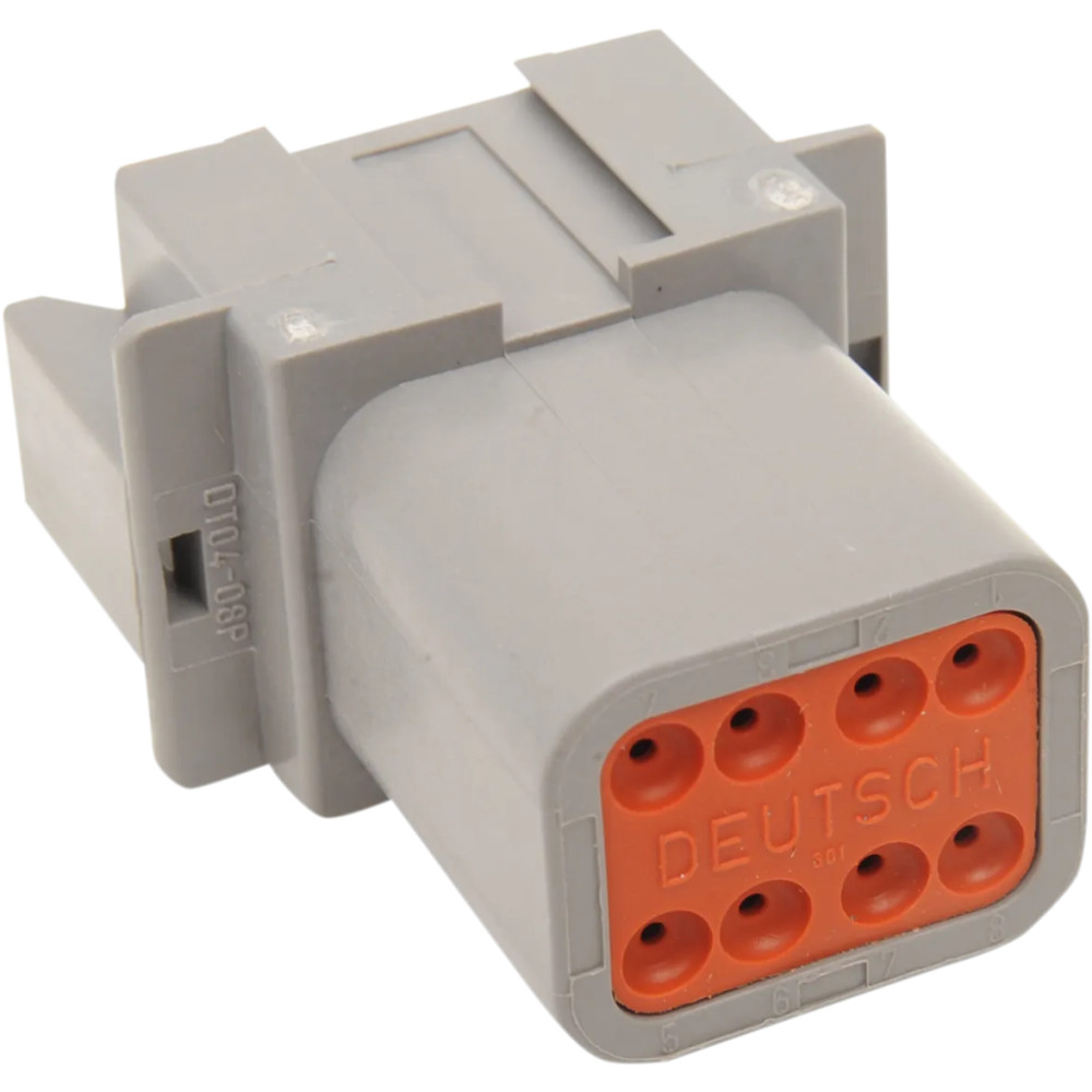 Componente de conector sellado Deutsch DT — 8 pines, macho, gris