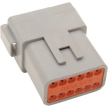 Componente de conector sellado Deutsch DT — 12 pines, macho, gris