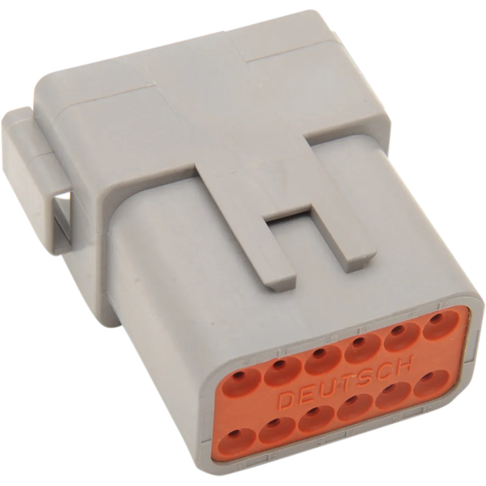Componente de conector sellado Deutsch DT — 12 pines, macho, gris
