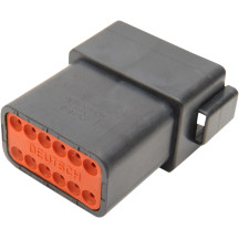 Deutsch DT Sealed Connector Component — 12-pin, male, Black