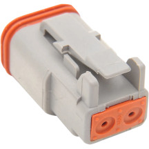 Componente de conector sellado Deutsch DT — 2 pines Deutsch DT, macho, gris