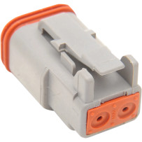 Deutsch DT Sealed Connector Component — 2-pin Deutsch DT, male, Gray