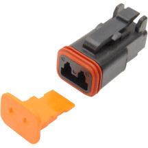 Deutsch DT Sealed Connector Component — 2-pin, male, black