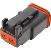 Deutsch DT Sealed Connector Component — 2-pin, male, black