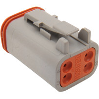 Deutsch DT Sealed Connector Component — 4-pin male, Deutsch DT series, gray