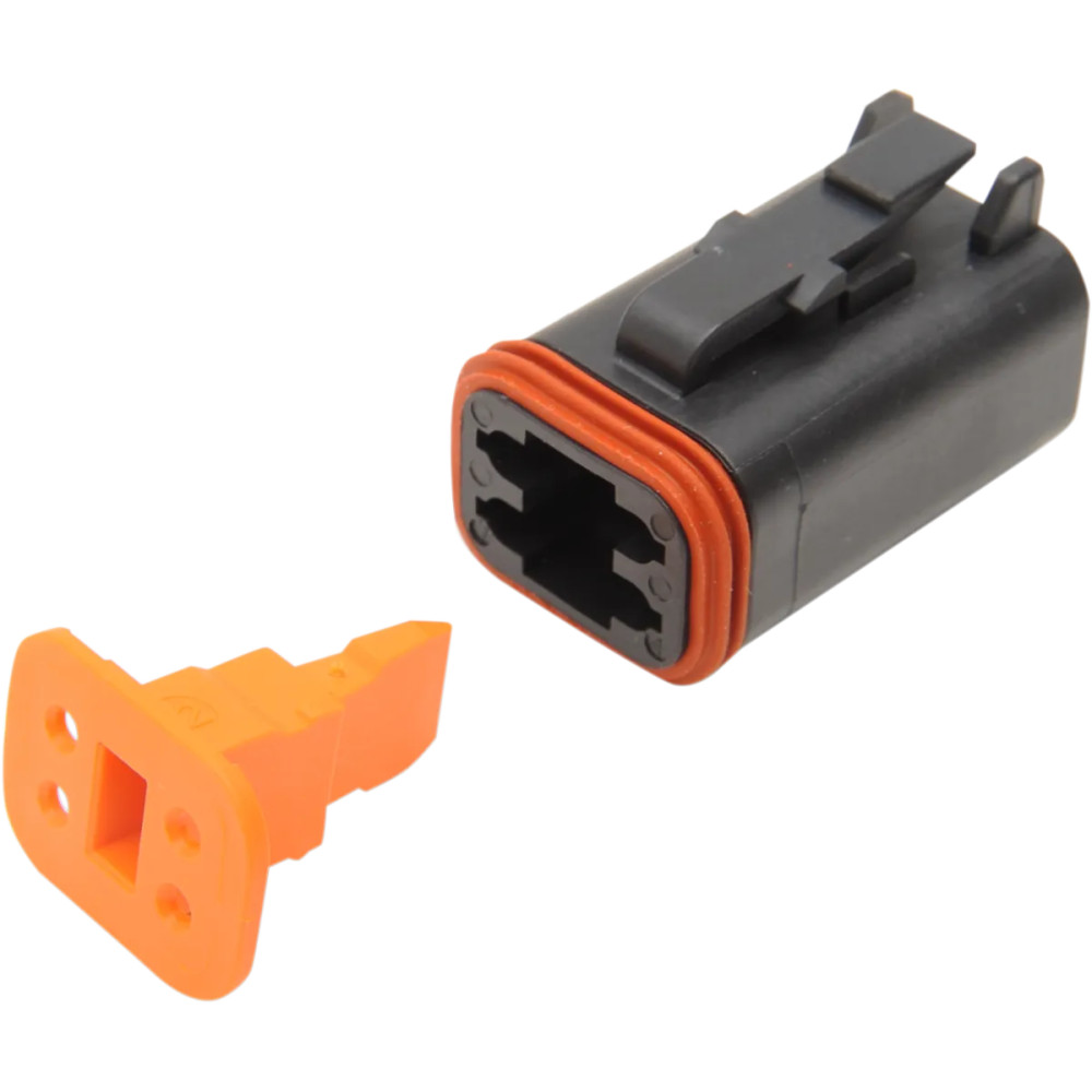 Deutsch DT Sealed Connector Component — 4 pins, Male, Black