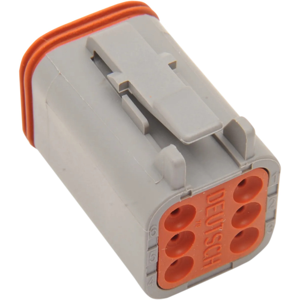 Deutsch DT Sealed Connector Component — 6-pin, male, gray