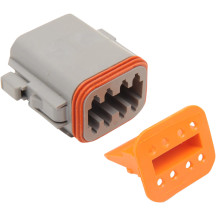 Deutsch DT Sealed Connector Component — 8-pin, male, gray