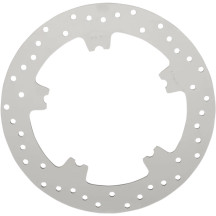 Polished Stainless Steel Drilled Brake Rotor — 300 mm (11.8")