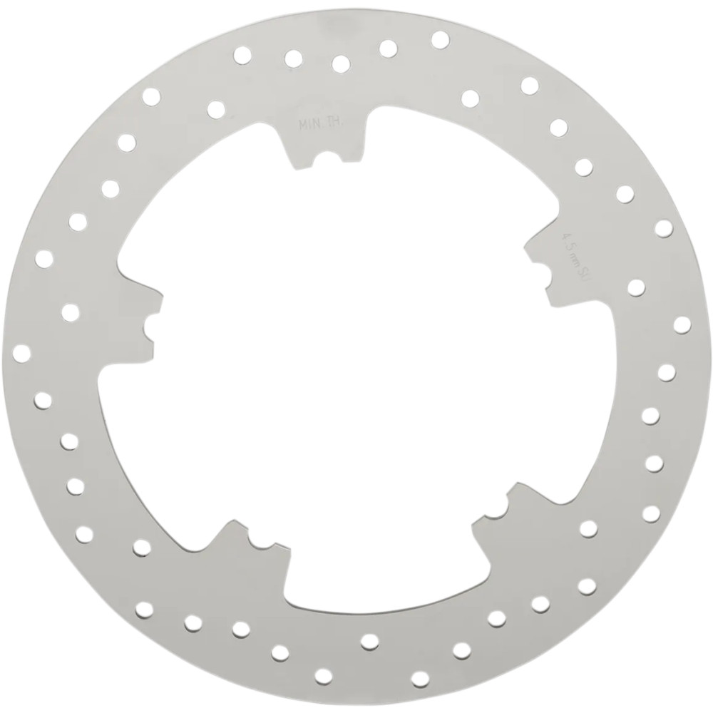 Polished Stainless Steel Drilled Brake Rotor — 300 mm (11.8")