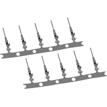 Deutsch DTM Plug and Receptacle Kit — 1 pin, male, silver, 100 pack