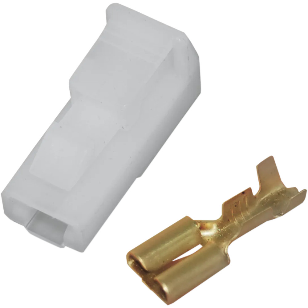 Starter Solenoid Connector — 1 Pin, Spade, Female, Copper