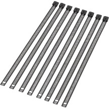 Brida estilo escalera — 20.5 cm (8"), acero inoxidable 316, negra