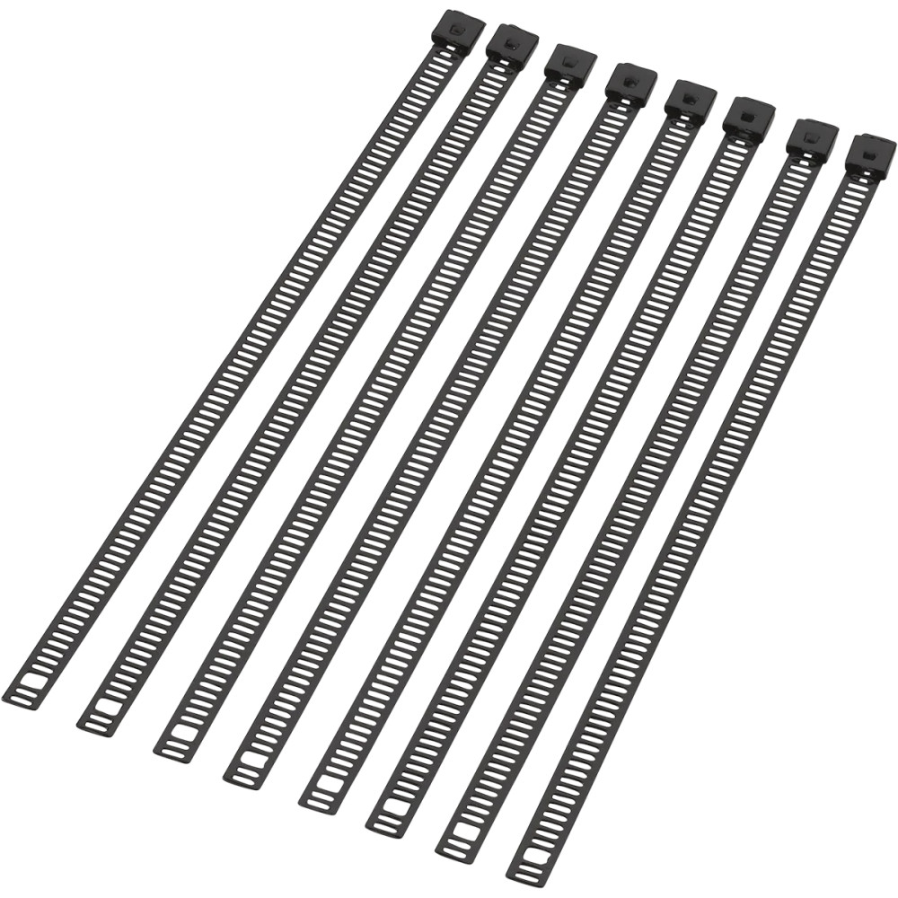 Ladder-style Cable Tie — 20.5 cm (8"), 316 stainless steel, black