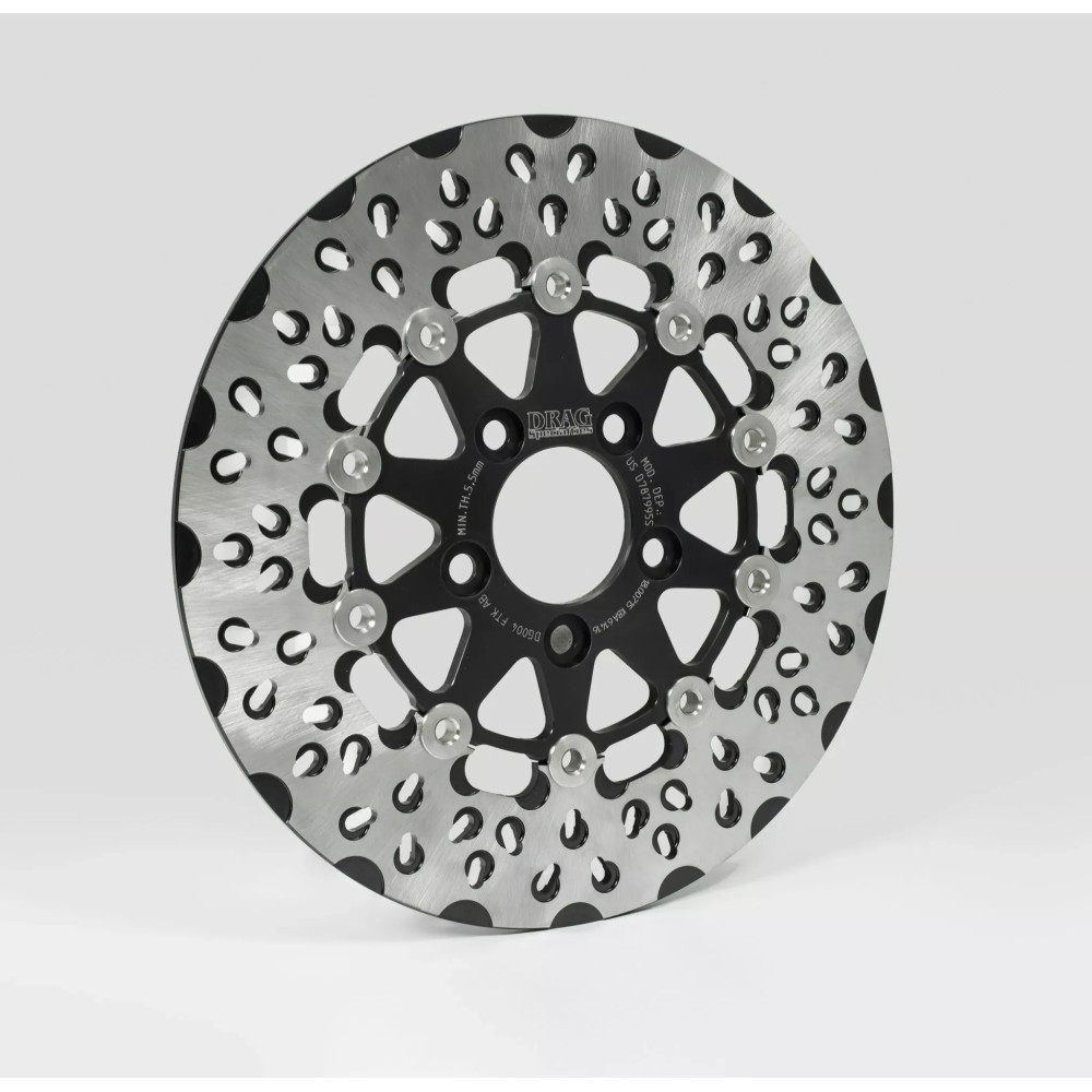 FTK Series Brake Rotor — 292 mm (11.5"), two-piece floating, black