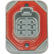 Deutsch DT Sealed Connector Component — Deutsch DT Series, 6-pin, female, gray