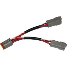 Power Port Y-Adaptor — 12V, Amp connector, Black